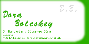 dora bolcskey business card